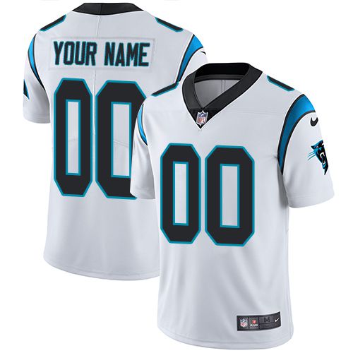 Nike Carolina Panthers White Men Customized Vapor Untouchable Player Limited Jersey->customized nfl jersey->Custom Jersey